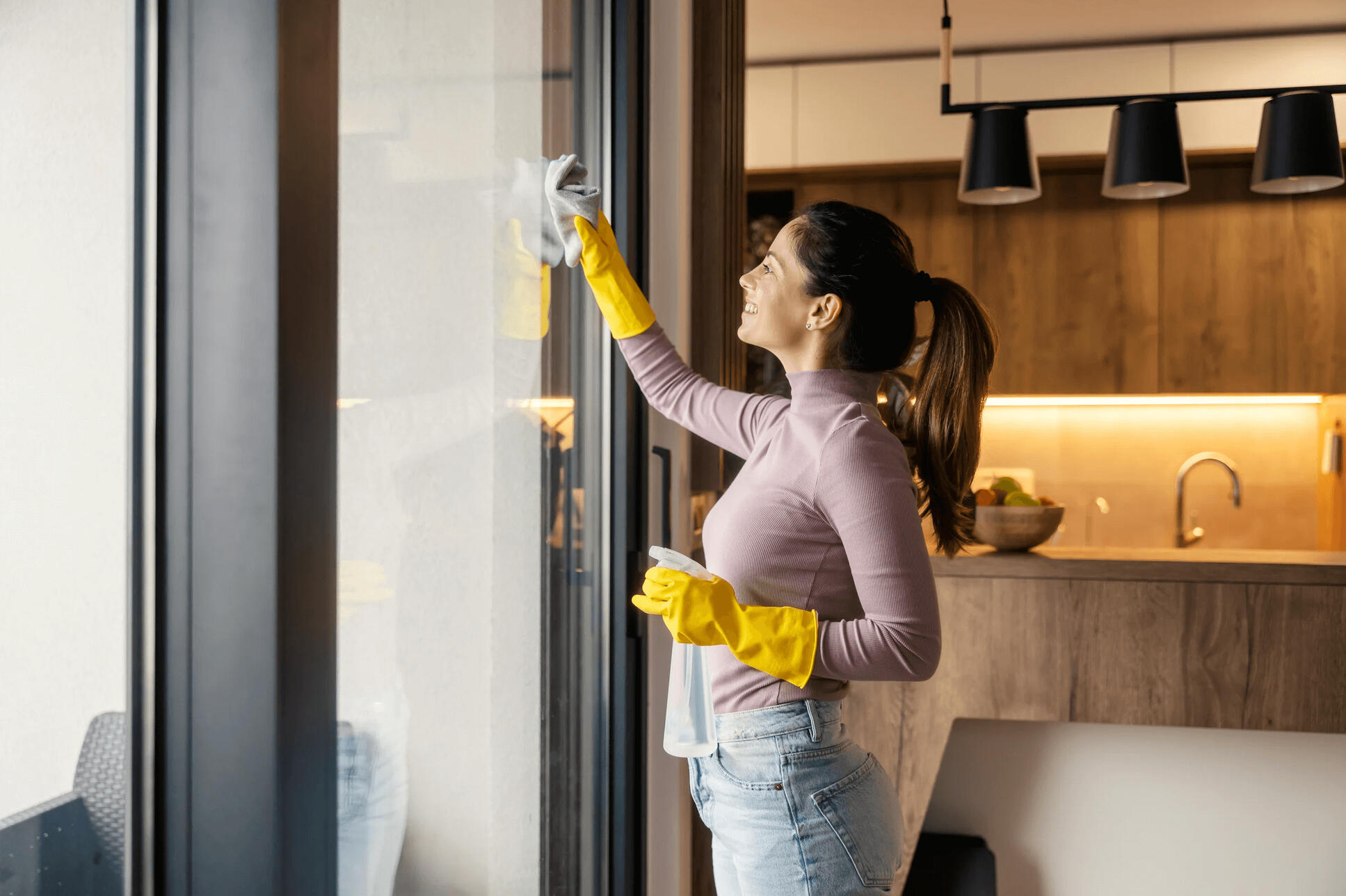 Professional cleaner A professional cleaner moving cleaning equipments